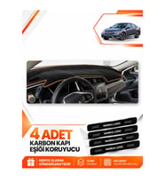 HONDA CIVIC FC5 (2015-2022) Uyumlu Ön Torpido Koruma Kılıfı Halısı - Siyah Kahverengi