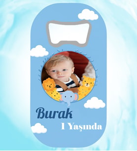 Kişiye Özel Resimli İsimli Sevimli Hayvanlar Magnet Açacak
