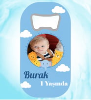 Kişiye Özel Resimli İsimli Sevimli Hayvanlar Magnet Açacak
