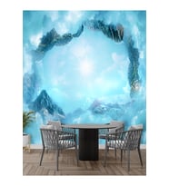 Dreamwall Bulutlar Desenli Isı Ve Ses Yalıtımlı Sağlıklı Tekstil Duvar Kağıdı (Mavi)