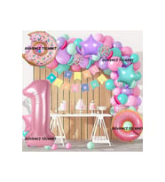 DONUT FOLYO BALONLU DOĞUM GÜNÜ BALON ZİNCİR SET