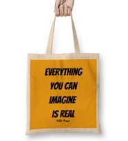 Pablo Picasso Quotes Art Gift - Vintage Retro Style Bez Çanta Uzun Saplı