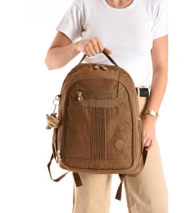 Ultra Hafif Orta Boy Sırt Çantası Çok Cepli Taba (Model: 571-3P)