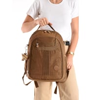 Ultra Hafif Orta Boy Sırt Çantası Çok Cepli Taba (Model: 571-3P)