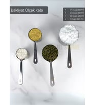 4’lü Bakliyat Ölçek Kabı Paslanmaz Çelik Mamul Ölçü Kabı Sıvı Hacimli Ölçü Kaşığı