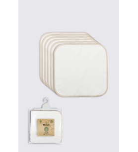 Mey İthalat® Organik 28x28 6'Lı Penye Mendil 90103 Ekru