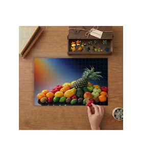 Taze Meyveler Tasarımı 240 parça Ahşap Puzzle Ahşap Kutuda MP03271