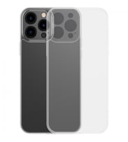 Baseus Frosted Glass iPhone 13 Pro Max 6.7inch Shockproof Koruyucu Kılıf (Şeffaf)
