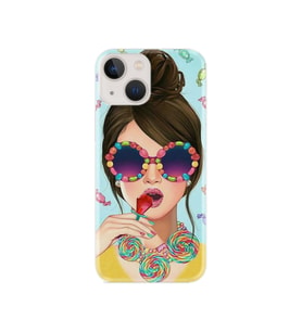 Apple Iphone 13 Kılıf 6.1" Kılıf Resimli Desenli Baskılı Silikon Kılıf Sugar And Woman 1418