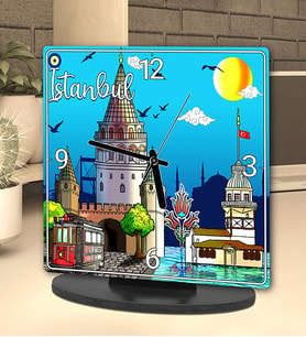 İstanbul Tasarımlı Masa Saati