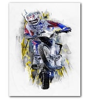 Cakatablo MDF (Ahşap) Tablo Motokros Spor Görsel
