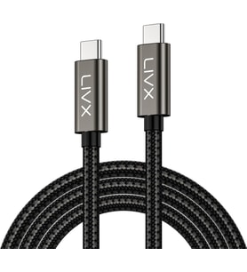 Livx Usb C To Usb C Kablo 240W Pd 3.1 Hızlı Şarj, 20Gbps Veri Transferi, 4K@60Hz Görüntü Aktarımı,