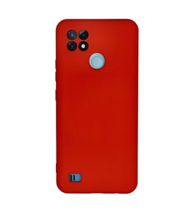 Realme C21 Kılıf Nano İçi Kadife Silikon - Kırmızı