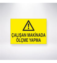 Çalışan Makinada Ölçme Yapma 21x28 Arkası Yapışkanlı Levha