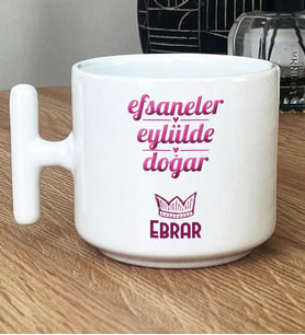 Kişiye Özel Başak Terazi Burcu Hediye T Kupa Bardak Doğum Günü Hediyesi (Beyaz)