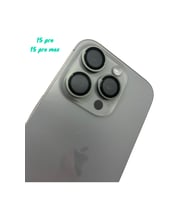Iphone 15 Pro Max - 15 Pro Safir Kamera Lens Koruyucu Natural Titanyum
