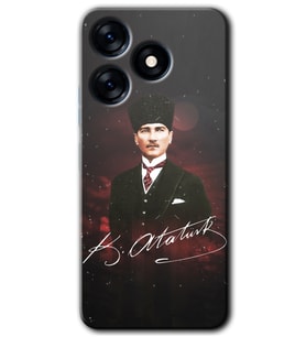 Tecno Spark 10C Kılıf HD Desen Baskılı Kılıf - Kemal Atatürk