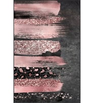 Eliana Home Baskılı, Yıkanabilir Kaymaz Taban Salon Halısı LNA0240 100x150 cm (Gri)