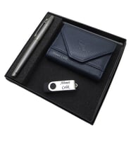Signator D338 İsme Özel Set - Deri Kartlık + 32Gb. Usb Bellek  + Kalem Seti  İsme Özel Hediyelik Set (Karışık)