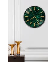 3D Yes¸il Mermer Duvar Saati - 29 cm