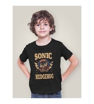 Tasarım Sonic The Hedgehog Baskılı Unisex Çizgi Film Çocuk Tişört (1-12 Yaş)