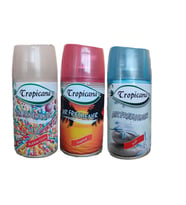 Tropicana Air Freshener Oda Kokusu Bubble Gum + Tropikal + Soft Otomatik Makina Yedek Parfüm Spreyi 260 Ml X 3 Adet