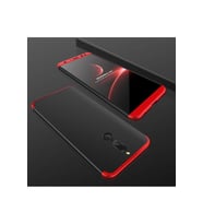 Huawei Mate 10 Lite Uyumlu Kılıf Zore Ays Kapak (Siyah-Kırmızı)