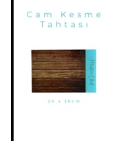 Cam Kesme Tahtası* Mutfak Tahtası Kare 20x30cm Parke Turkuaz Görünümlü