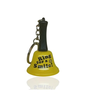 Anahtarlık Resepsiyon  Zil Ring For A Smile Sarı