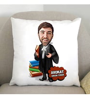 Kişiye Özel Erkek Avukat Karikatürlü Yastık