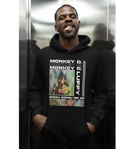 Monkey D. Luffy Baskılı Unisex Oversize One Piece Anime Karakter Hoodie