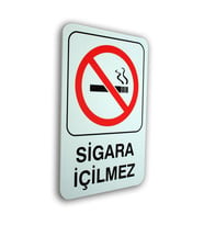 PANO PVC UYARICI LEVHA  SİGARA İÇİLMEZ 16*24 CM (Çok Renkli)