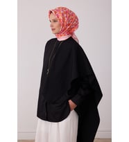 Etnik Desen %100 Twill İpek Eşarp BE22