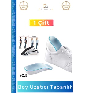 #BoyUzatıcıTabanlık EVA Bellek Köpük Rahat Ortopedik Kesilebilir Gizli Boy Uzatıcı Tabanlık 25 Cm -