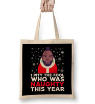Mr T I Pity The Fool That Was Naughty Christmas Knit Pattern Bez Çanta Uzun Saplı