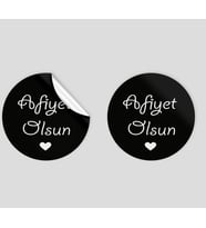 Afiyet Olsun Yapışkanlı Opak Sticker - Etiket 70 adet-AOO1 (Renksiz)