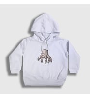 Presmono Unisex Çocuk Beyaz The Thing Wednesday Addams Family Addams Ailesi Kapüşonlu Sweatshirt 366107tt (Beyaz)