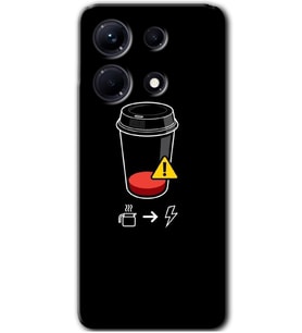 İnfinix Note 30 Pro Kılıf HD Desen Baskılı Kılıf - Coffee Battery