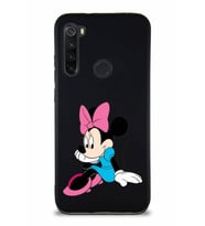 Xiaomi Redmi Note 8 Soft Premier Kapak Minnie Mouse-E Tasarımlı Silikon Kılıf - Siyah (Şeffaf)