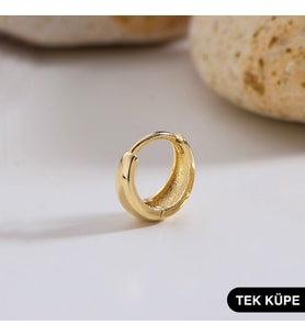 14 Ayar Altın Minik Tek Halka Küpe 0,85 gr