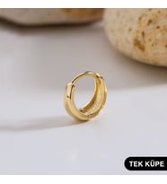 14 Ayar Altın Minik Tek Halka Küpe 0,85 gr