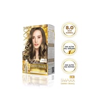 MAXX DELUXE Golden 24K Altın Içerikli Saç Boyası 8.0 Açık Kumral 2 Boyama