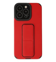 Mey İthalat® iPhone 13 Pro Kılıf Mega Standlı Silikon - Kırmızı