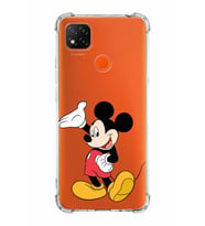 Xiaomi Redmi 10A Köşe Korumalı Antişok Kapak Mickey Mouse Tasarımlı Şeffaf  Kılıf