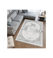 Rovigo Home Dijital Baskı Yıkanabilir Kaymaz Taban Salon Halısı RVG0634 (Gri)