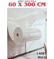 60cmx300cm Tek Parça Yapışkanlı Rulo Mermer Desenli Duvar Paneli Kağıdı Silinebilir TX-031-ARDA (Gri)
