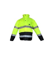 JUNIOR JN1021/2 Waterproof Fosforlu Kolu Çıkmalı Polarlı Pilot Mont Sarı Lacivert XXL beden