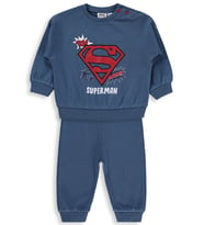 Civil Baby Superman Baskılı 3-18 Ay Takım - Mavi