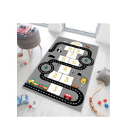 Rovigo Home Dijital Baskı Yıkanabilir Kaymaz Taban Çocuk Halısı RVG4089-SD729 (Gri)