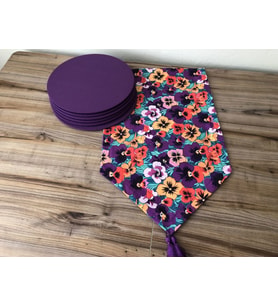 MENEKŞE DESENLİ RUNNER & SUPLA (Krem)